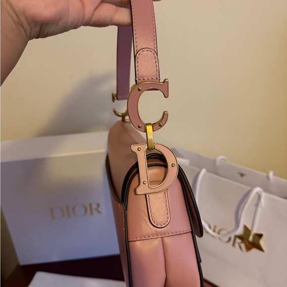 Dior Blush Pink Saddle Bag - Picture 6 of 14